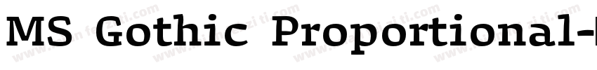 MS Gothic Proportional字体转换